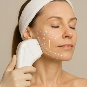 Woman having HI-FU to reduce wrinkles call LA LIPO Kensington and Chelsea Now!